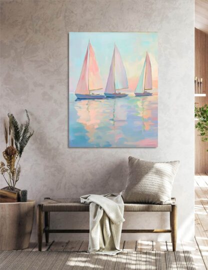 Three Sailboats Giclee - Image 3