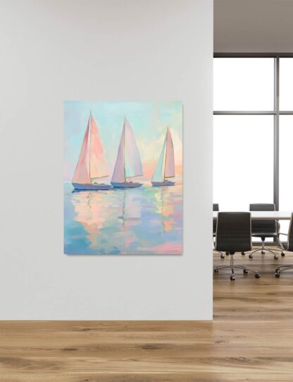 Three Sailboats Giclee - Image 4