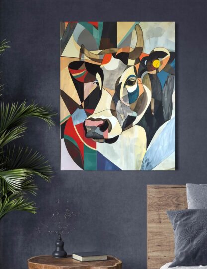 New Mid Century Modern Cow Giclee - Image 2