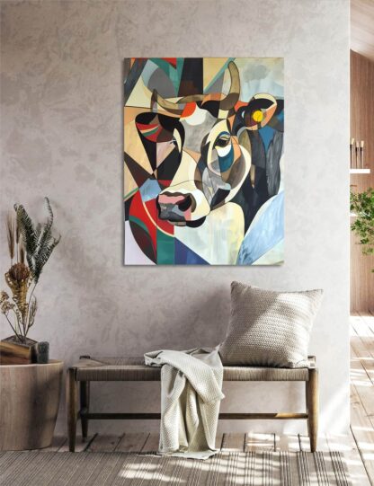 New Mid Century Modern Cow Giclee - Image 3