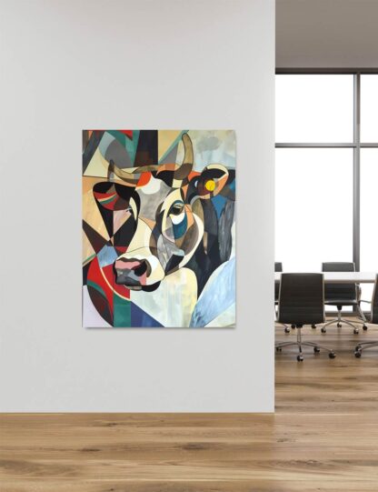 New Mid Century Modern Cow Giclee - Image 4