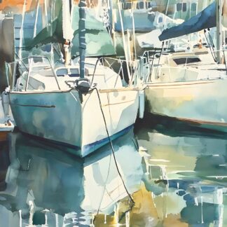 Docked Boats 5 Giclee
