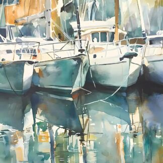 Docked Boats 4 Giclee
