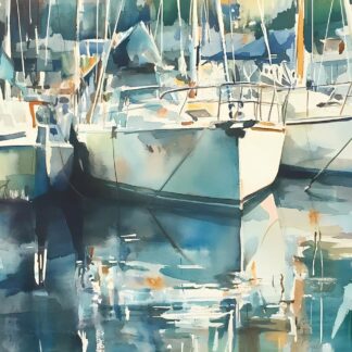 Docked Boats 2 Giclee