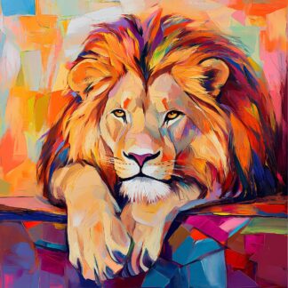 Colorful Lion Giclee
