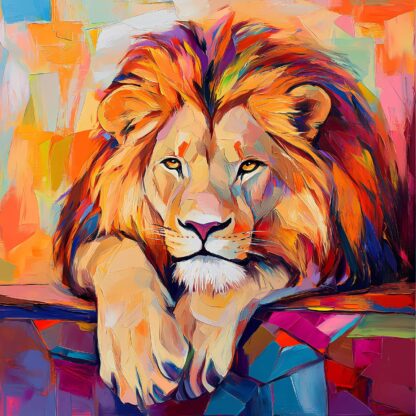 Colorful Lion Giclee