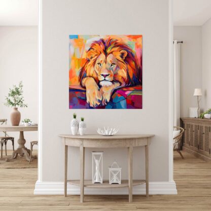 Colorful Lion Giclee - Image 2