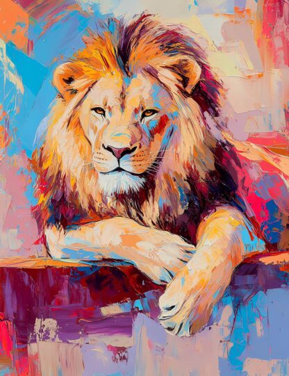 Colorful Lion Giclee