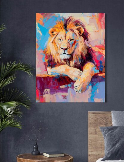 Colorful Lion Giclee - Image 2