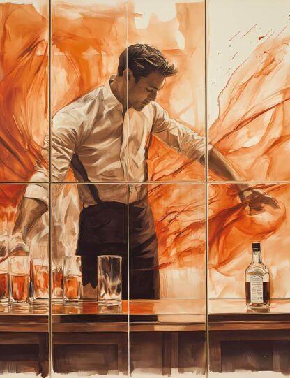 Bartender Pouring a Glass Giclee