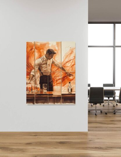 Bartender Pouring a Glass Giclee - Image 4