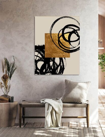 Gold Square Abstract Giclee - Image 3