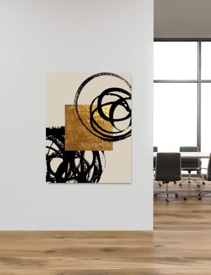 Gold Square Abstract Giclee - Image 4