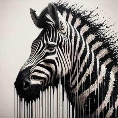 Black and White Zebra Giclee