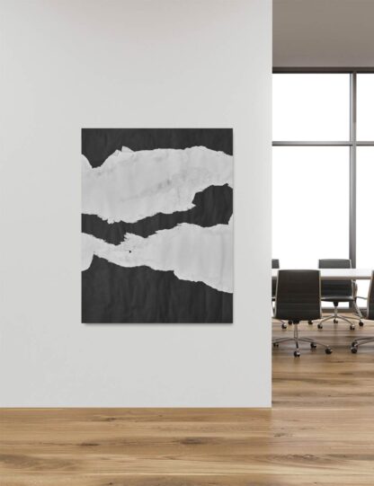 White and Black Stripes Abstract Giclee - Image 4