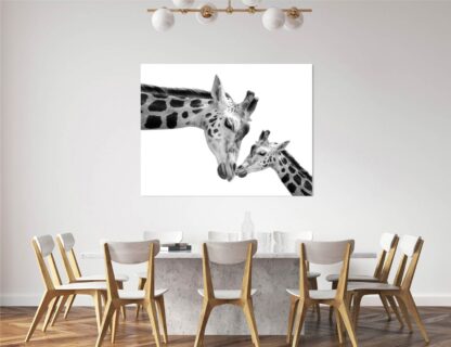 Mother Giraffe with Baby Giclee - Image 2