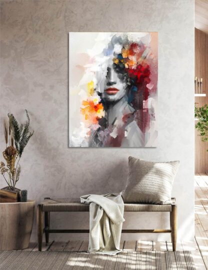 Abstract Flower Face Giclee - Image 3