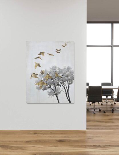Gold Leaf Birds with Tree Giclee - Image 4
