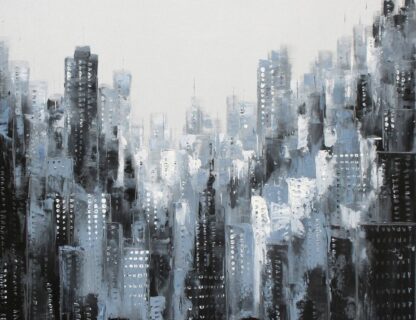 Black and White Cityscape Giclee