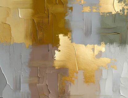 Gold Leaf and Brown Patches Giclee