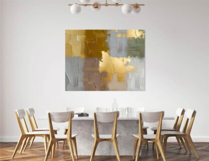 Gold Leaf and Brown Patches Giclee - Image 2