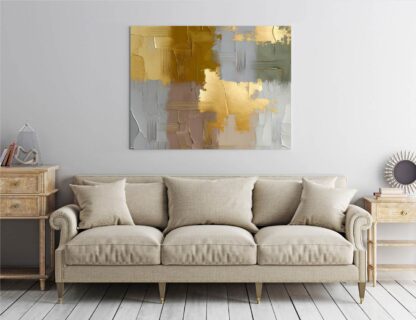 Gold Leaf and Brown Patches Giclee - Image 3