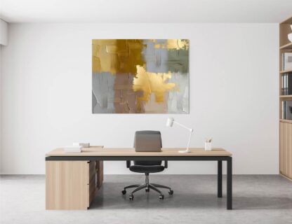 Gold Leaf and Brown Patches Giclee - Image 4