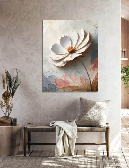 White Open Flower Giclee - Image 3