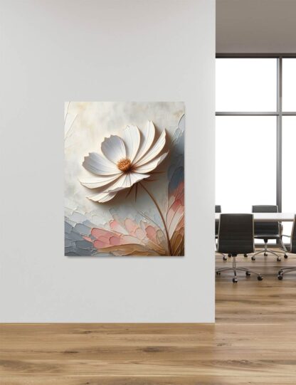 White Open Flower Giclee - Image 4