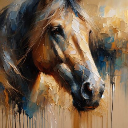 Orange Horse Face Giclee