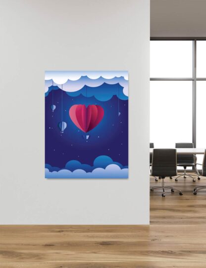 Heart Hot Air Balloon  Giclee - Image 4