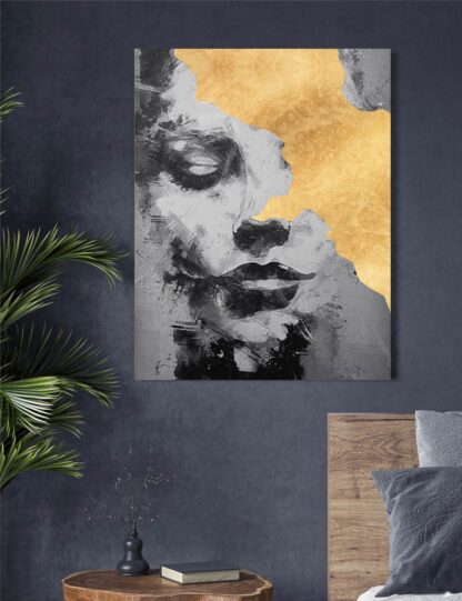 The Matrix Face Gold Leaf Giclee - Image 2