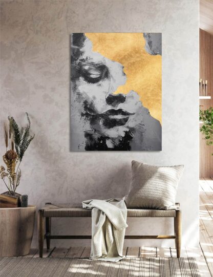 The Matrix Face Gold Leaf Giclee - Image 3