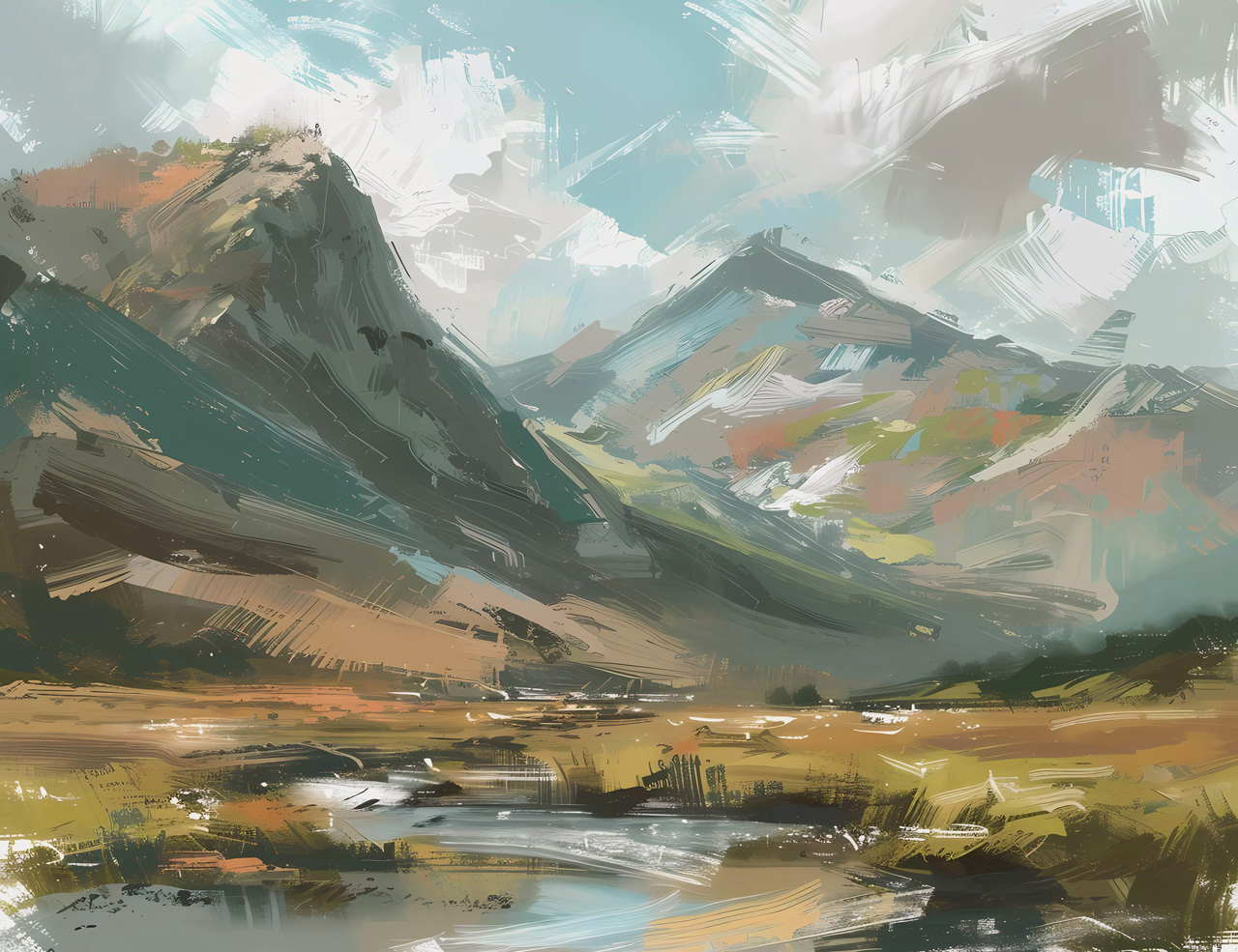 Yellowstone Mountain Pass Giclee