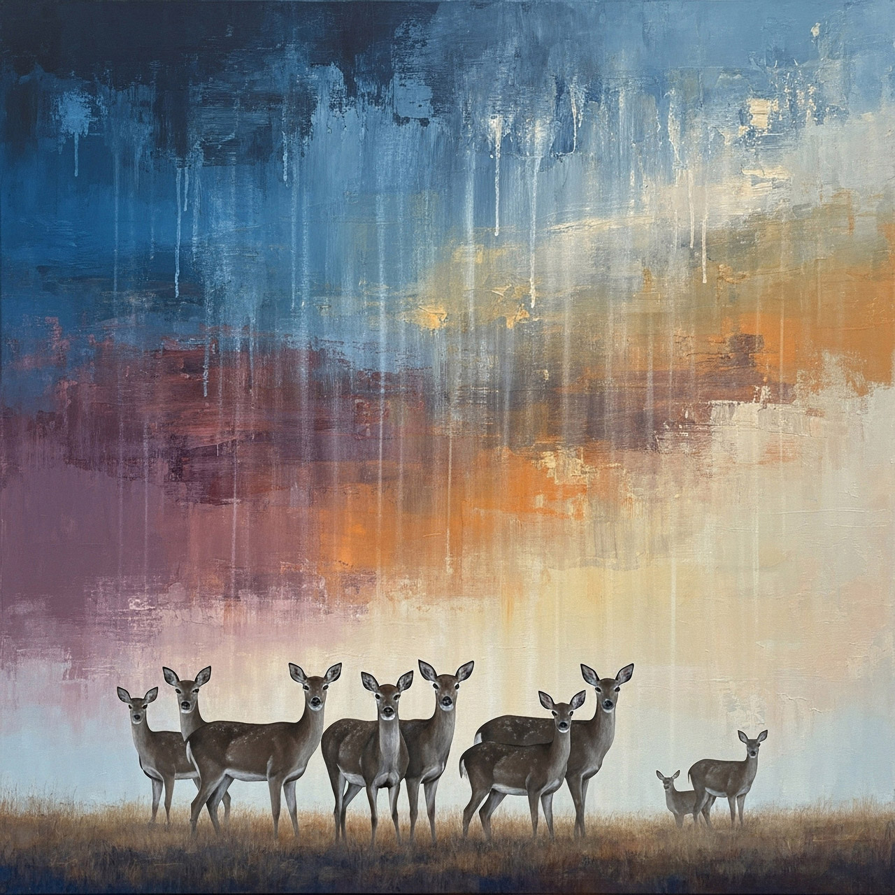 Herd of Deer Giclee