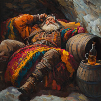 Drunk Man in Chair Giclee