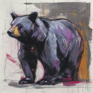 Contemporary Violet Bear