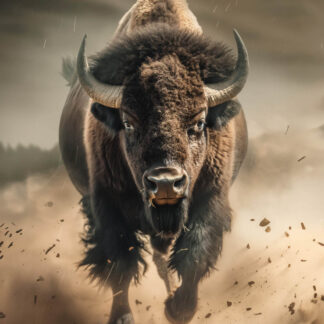 Running Buffalo Giclee