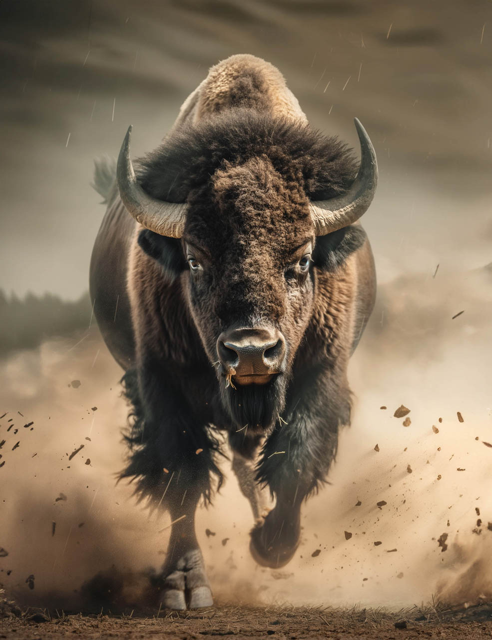 Running Buffalo Giclee