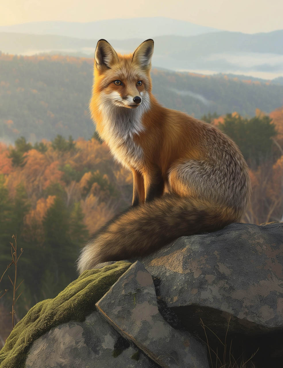 Fox on a Mountain Giclee