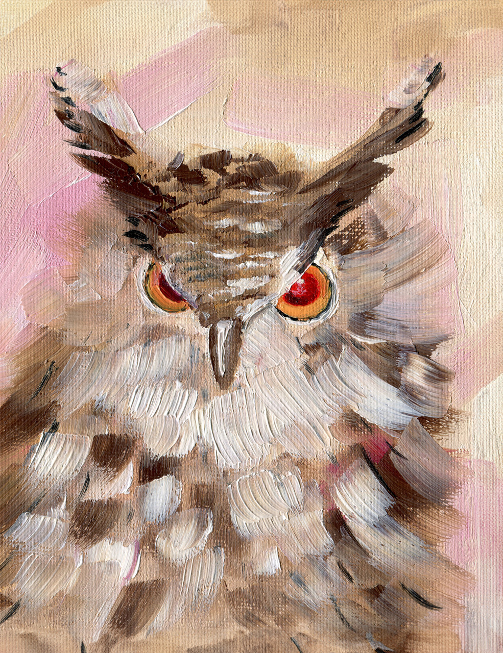 Abstract Owl Giclee