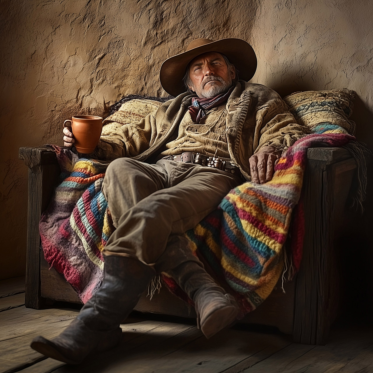 Man in Chair Drinking Whiskey 2