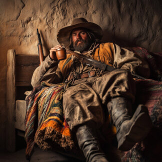 Man in Chair Drinking Whiskey 3