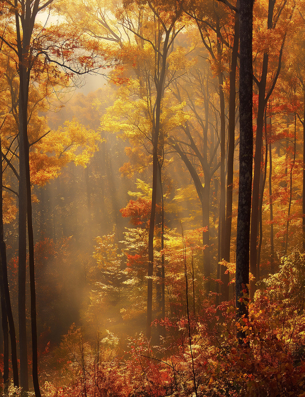 Autumn Forest Trees Giclee