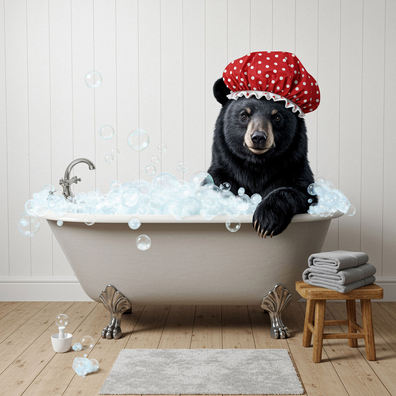 Cub in a Tub Giclee
