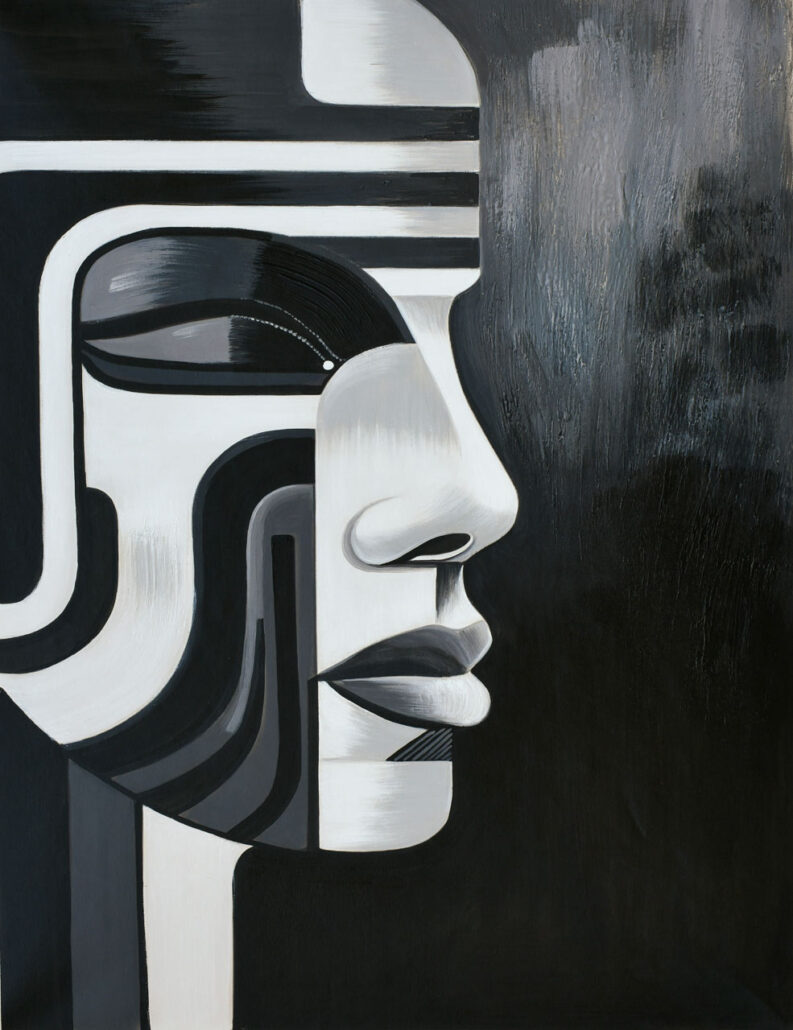 Black and White Face I