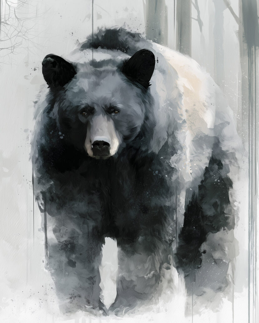 Winter Black Bear