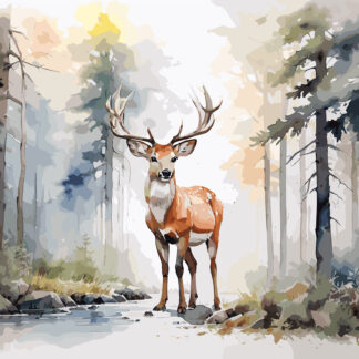 Stag by the Stream