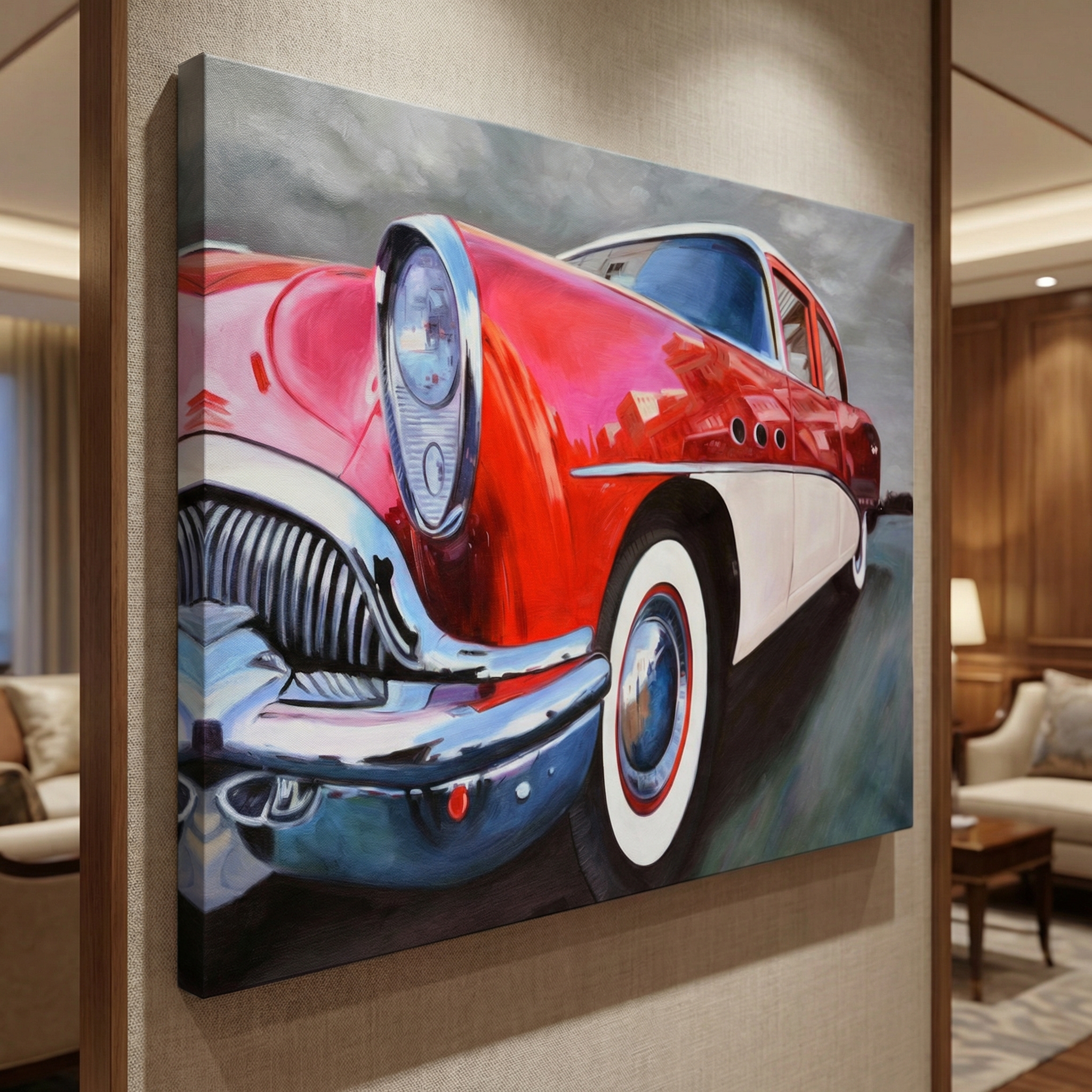 Vintage Car shown in a room