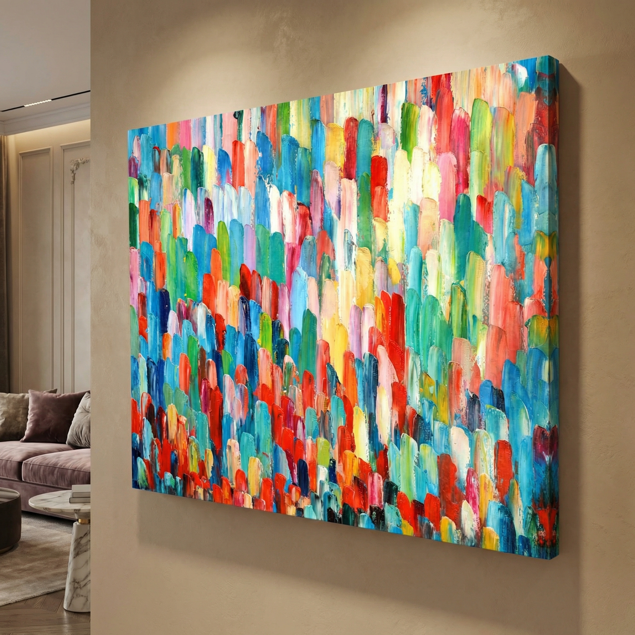 Palet Knife Colors shown in a room